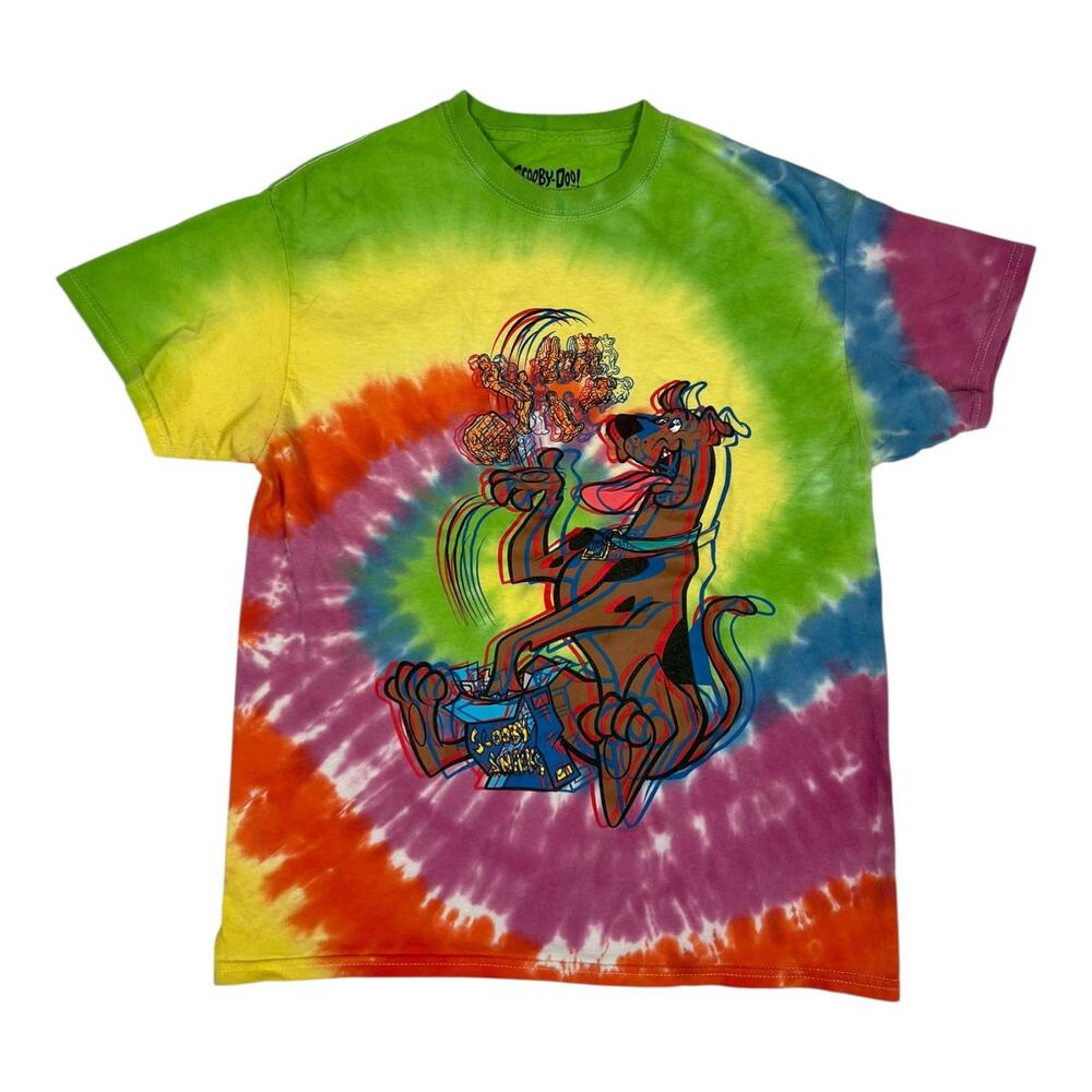 Scooby-Doo T-Shirt Size Medium Multicolor Tie Dye Scooby Snacks Retro Vintage